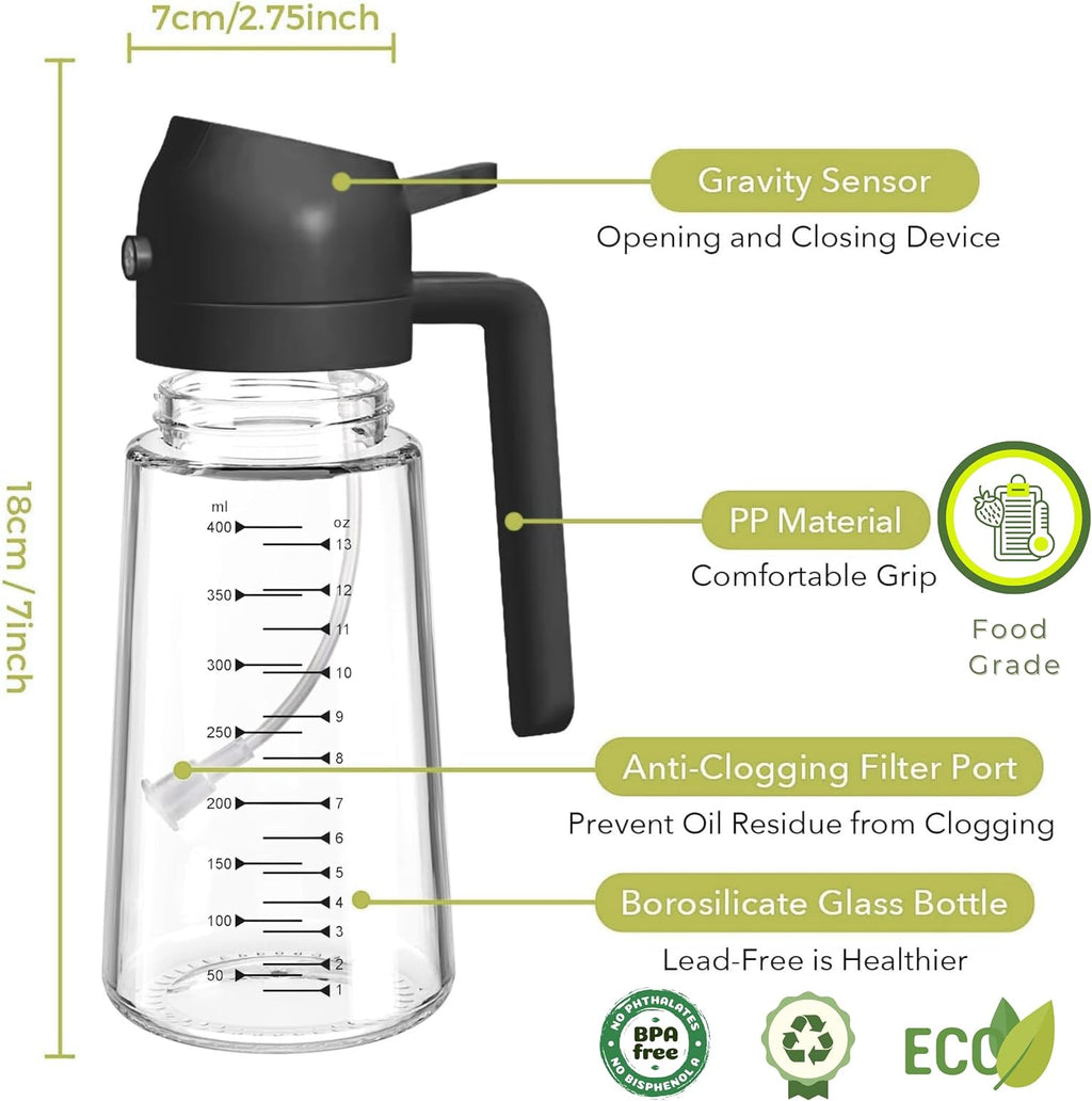 2-in-1 Glass Oil Sprayer & Dispenser