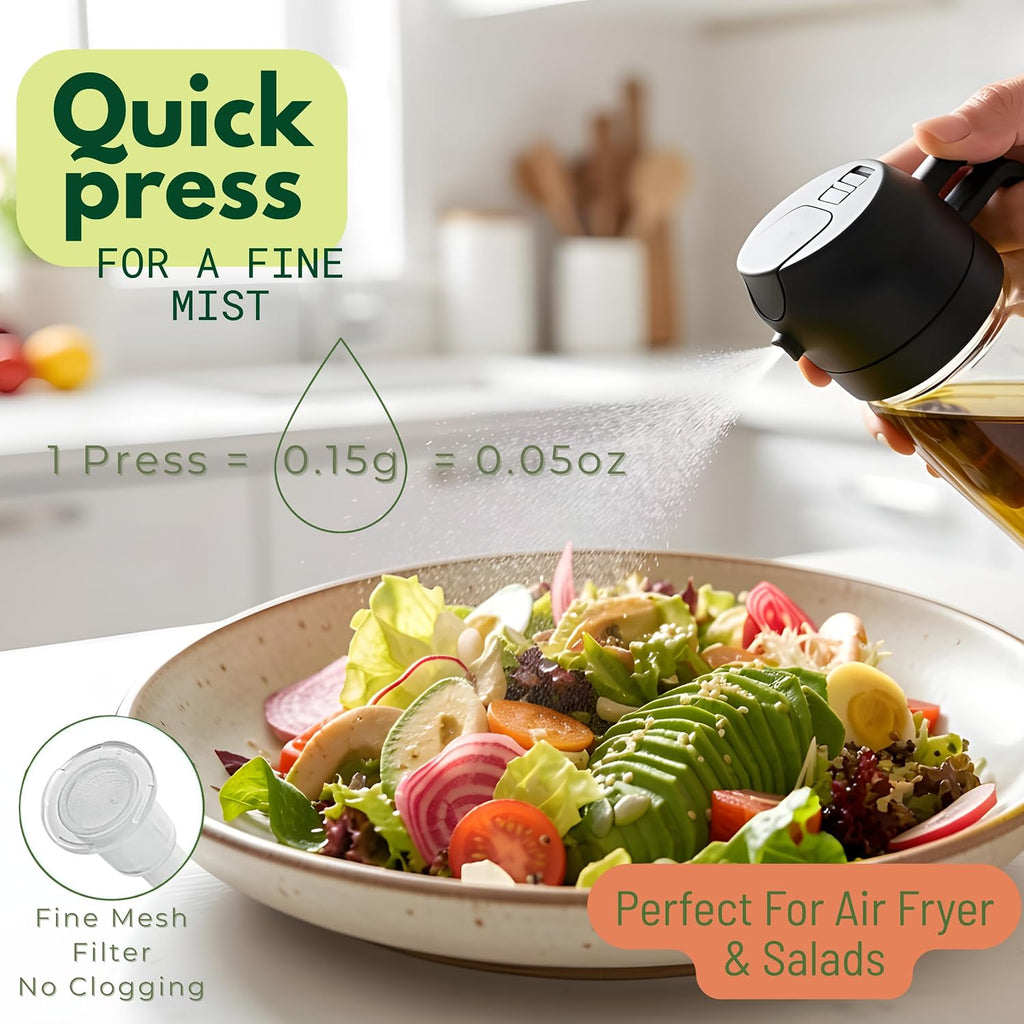 2-in-1 Glass Oil Sprayer & Dispenser