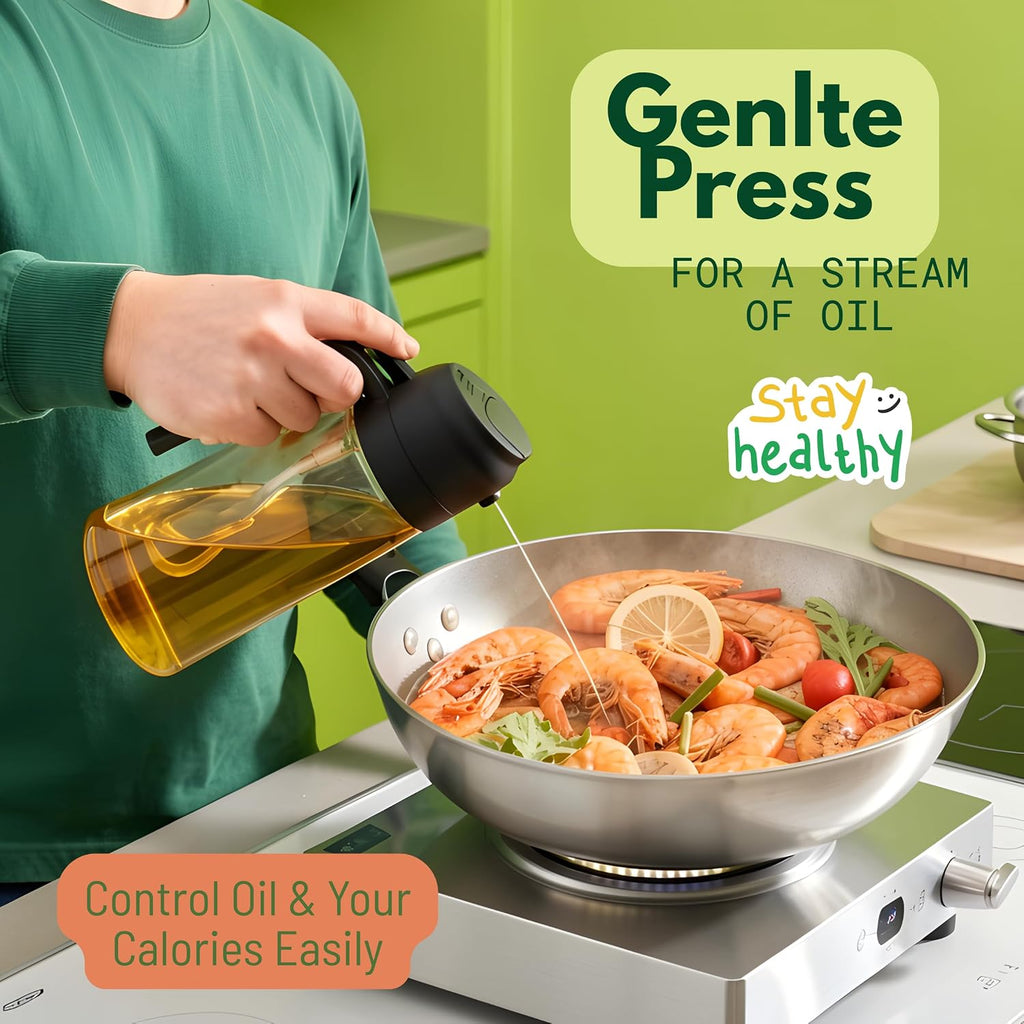 2-in-1 Glass Oil Sprayer & Dispenser