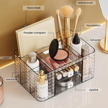 Clear Makeup & Skincare Organizer with Drawers