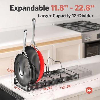 Wall-Mounted Pot Lid Organizer – Set of 4