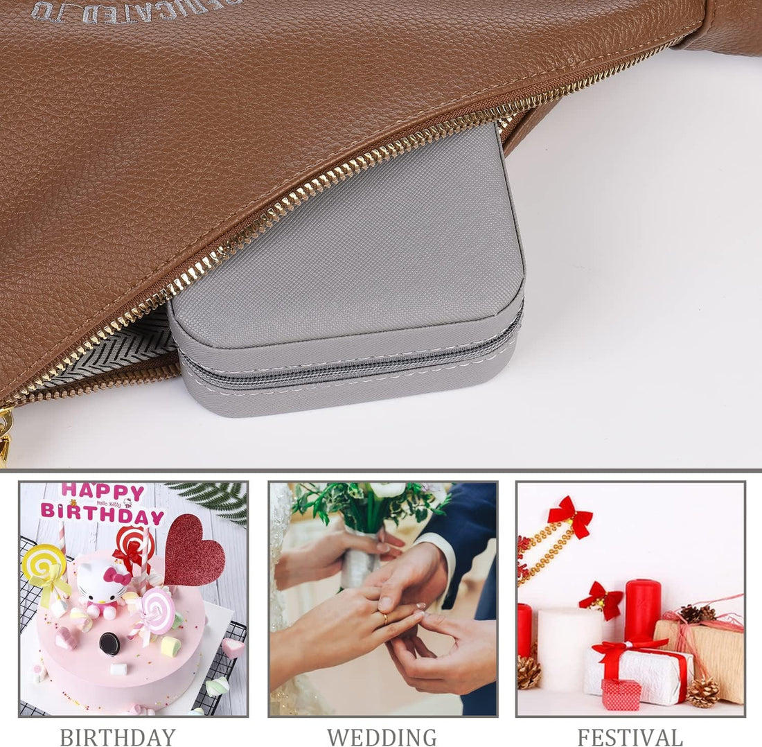 Travel Jewelry Organizer Case with Mirror