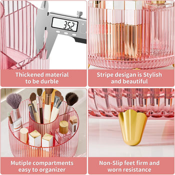 360° Rotating Makeup Organizer