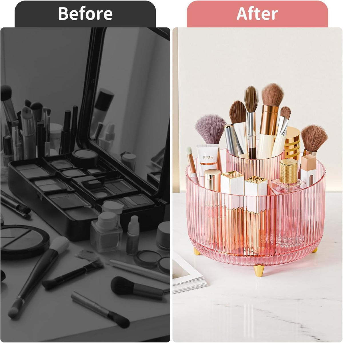 360° Rotating Makeup Organizer