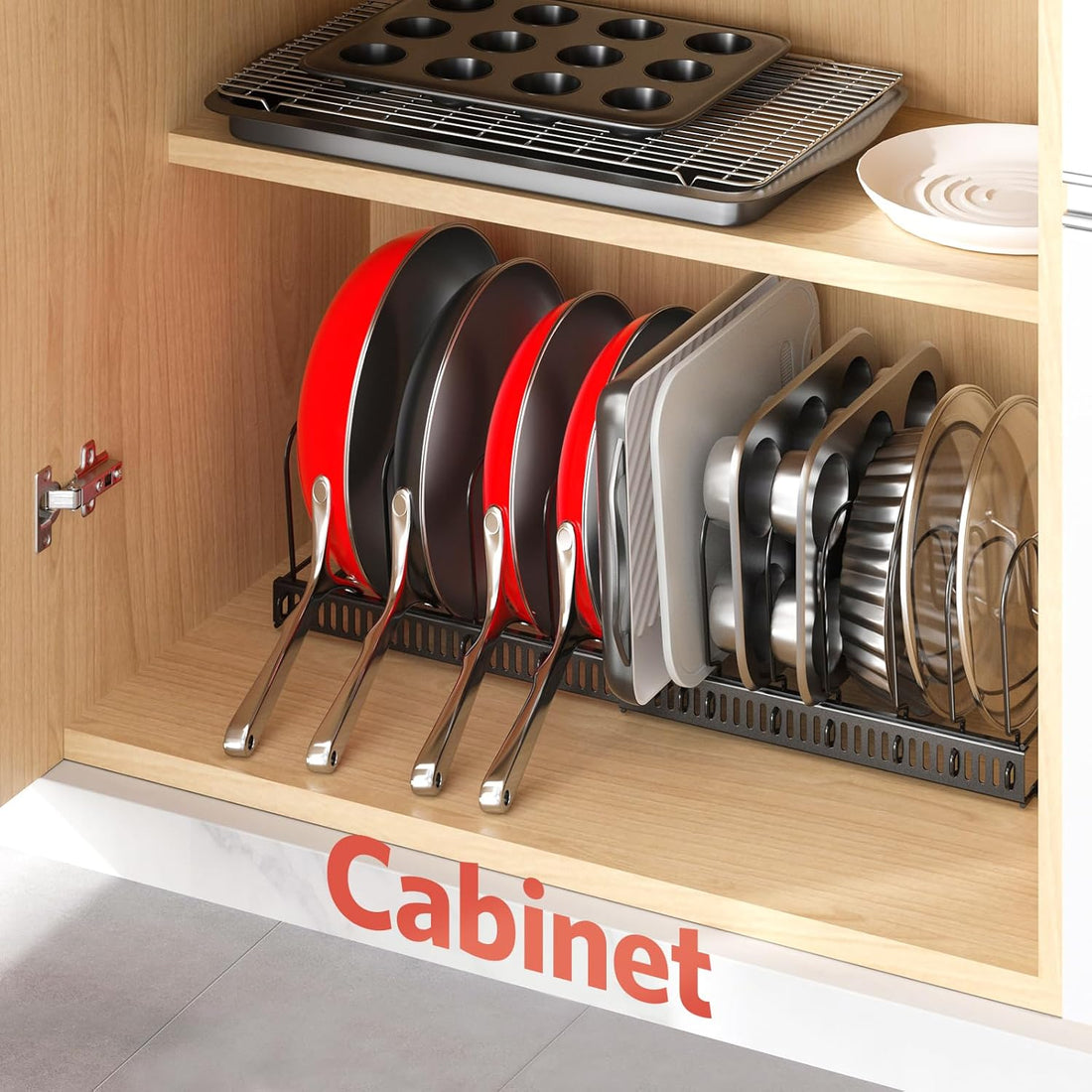 Wall-Mounted Pot Lid Organizer – Set of 4