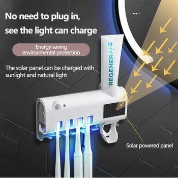 UV Toothbrush Sanitizer & Toothpaste Dispenser