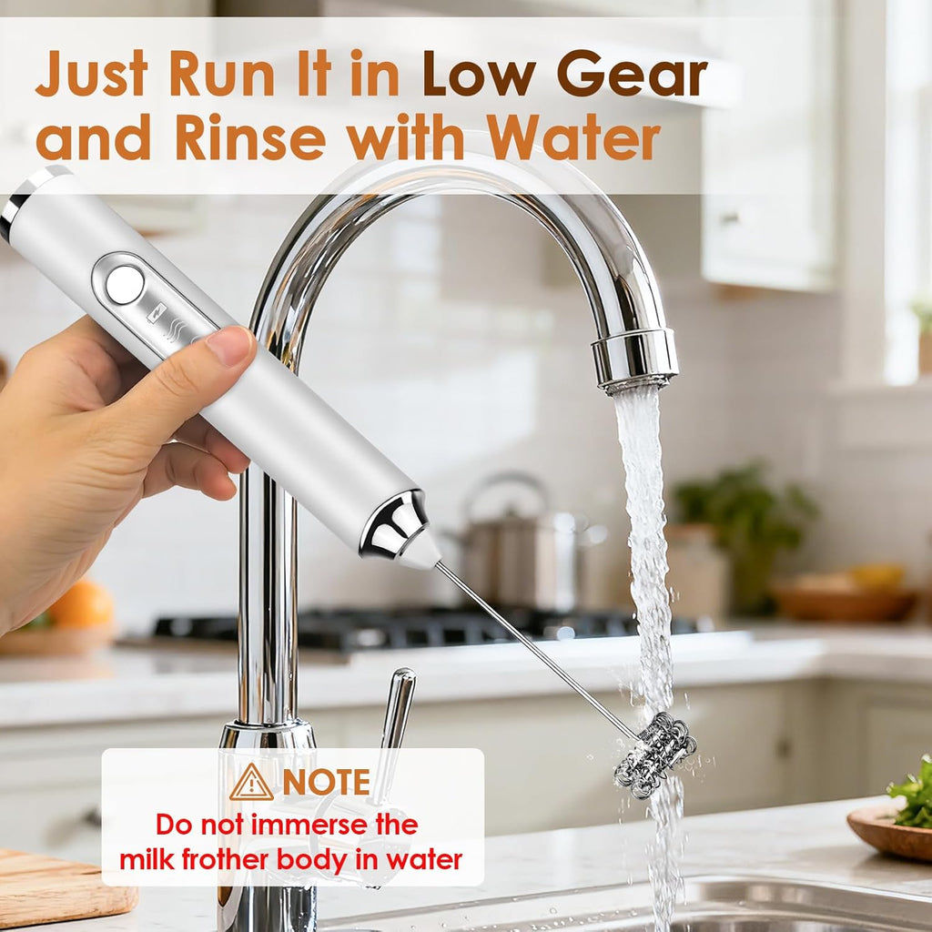 Rechargeable 3-Speed Milk Frother