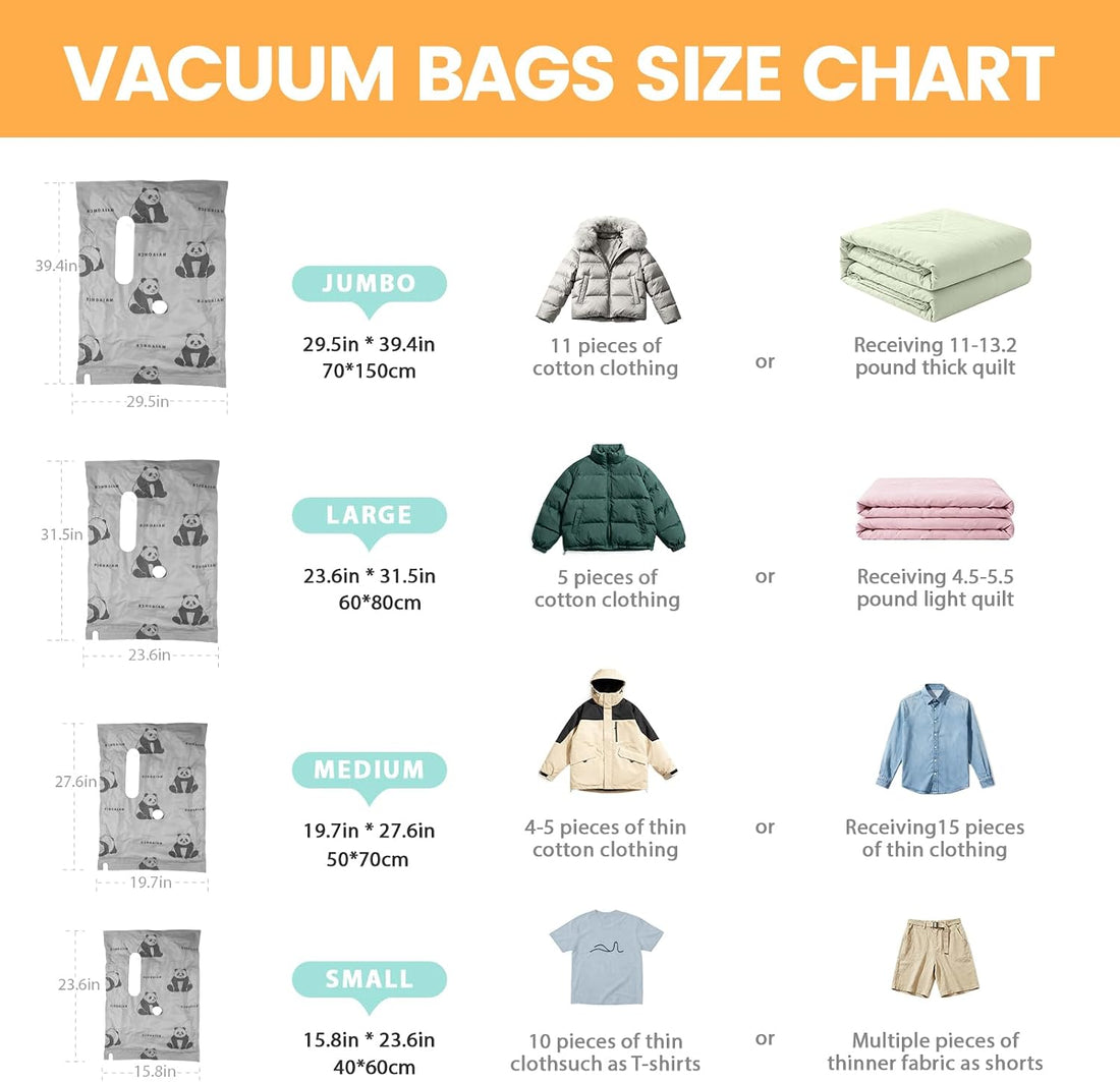 12-Piece Vacuum Storage Bag Set + Electric Pump