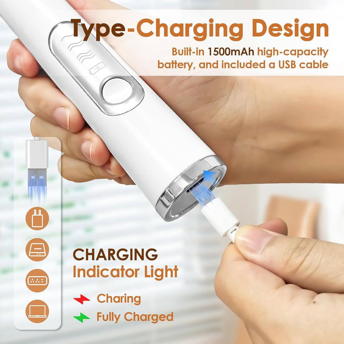 Rechargeable 3-Speed Milk Frother