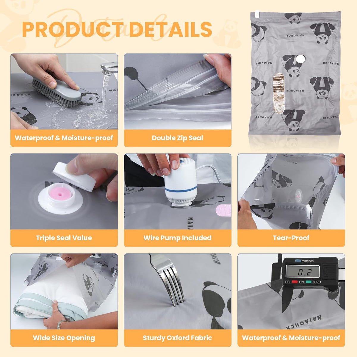 12-Piece Vacuum Storage Bag Set + Electric Pump