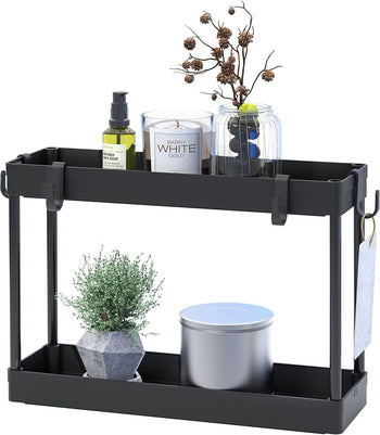 2-Tier Under Sink Organizer with Hooks
