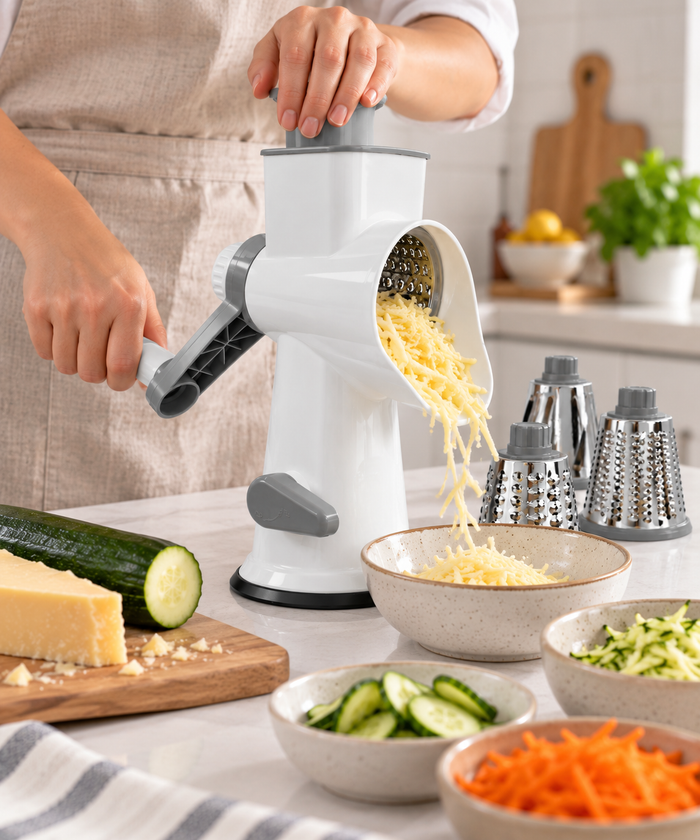 Rotary Cheese Grater & Vegetable Slicer