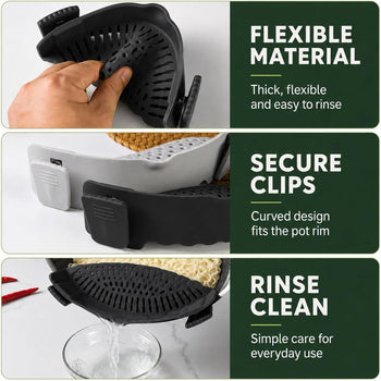 Silicone Clip-On Pot Strainer