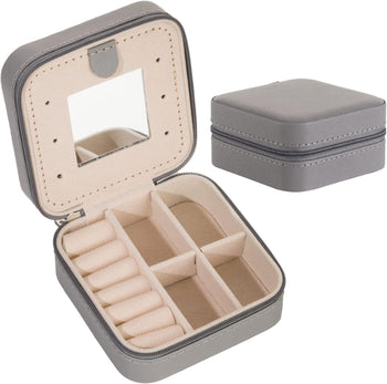 Travel Jewelry Organizer Case with Mirror