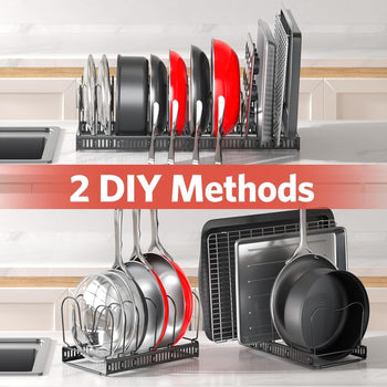 Wall-Mounted Pot Lid Organizer – Set of 4
