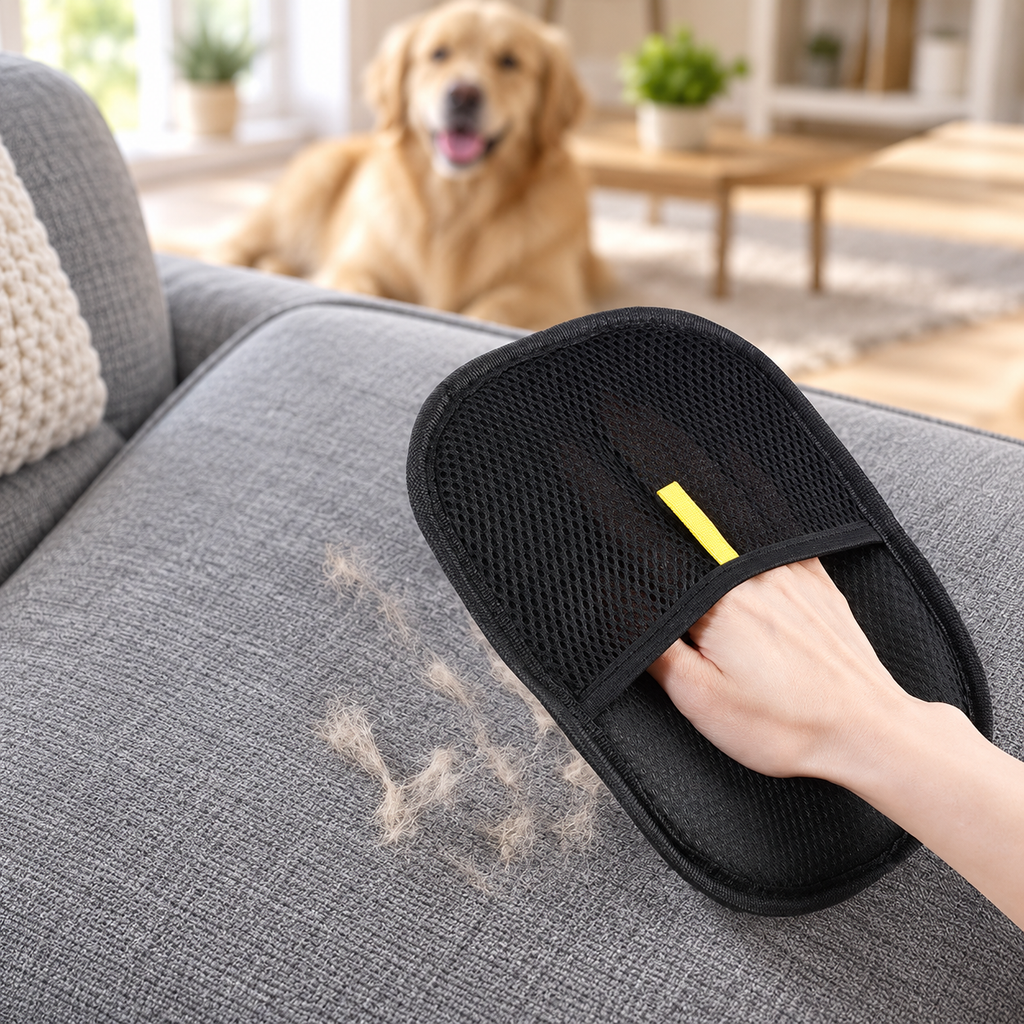 Pet Hair Remover Glove for Dogs & Cats — Set of 3